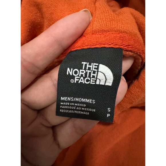 THE NORTH FACE GRAPHIC PRINT ORANGE HOODIE MENS SMALL | E2 - Picture 4 of 6
